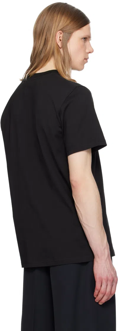 Moncler Logo Cotton T-shirt In Black
