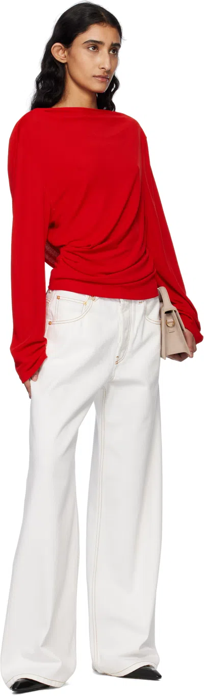 Jacquemus Long-sleeved Top In Red
