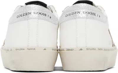 Golden Goose Hi Star Sneakers In White/platinum Leather And Suede In 80185 White/silver