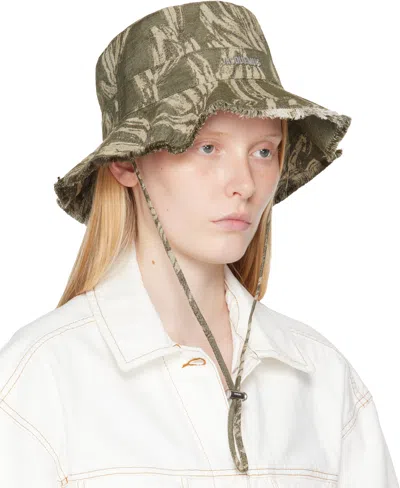 Jacquemus Le Gadjo Bucket Hat In 5ca Jacquard Banana