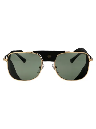Persol Square Frame Sunglasses In 114958 Gold