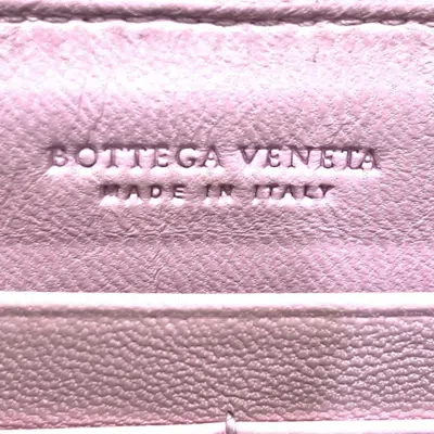 Pre-owned Bottega Veneta Pink Leather Long Wallet (bi-fold) ()