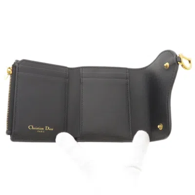 Pre-owned Dior Christian  Black Leather Wallet (bi-fold) ()