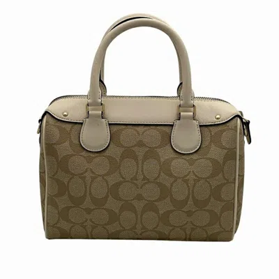 Pre-owned Coach Beige Ivory Pvc Leather Handbag Shoulder Bag () In Beige, Ivory