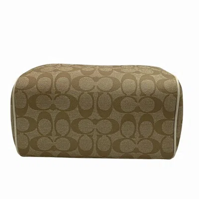 Pre-owned Coach Beige Ivory Pvc Leather Handbag Shoulder Bag () In Beige, Ivory