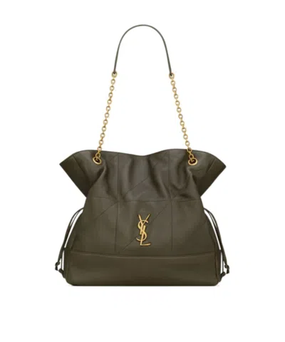 Saint Laurent Jamie 4.3 Shopping Tote Bag In Quilted Leather In Orange