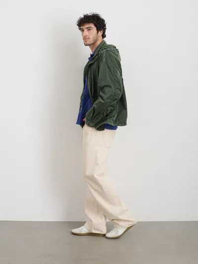 Alex Mill David Windbreaker In Garment Dyed Nylon In Flight Green