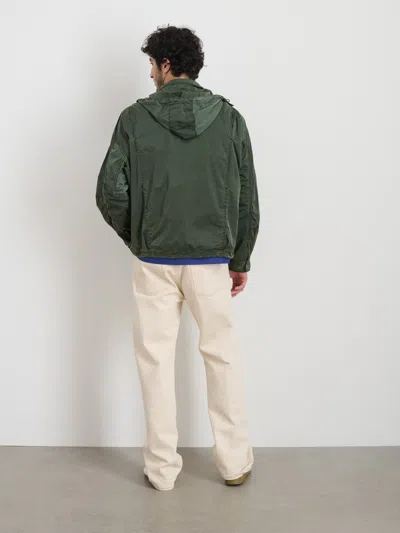 Alex Mill David Windbreaker In Garment Dyed Nylon In Flight Green
