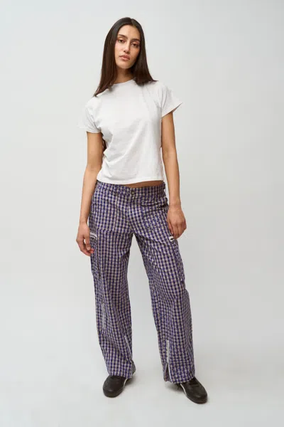 Danielle Guizio Ny Adrian Gingham Pant In Blue
