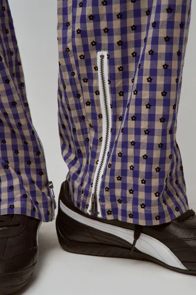 Danielle Guizio Ny Adrian Gingham Pant In Blue
