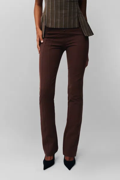 Danielle Guizio Ny Aurora Trouser In Brown