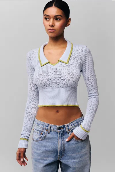 Danielle Guizio Ny Charlotte Pullover Knit In Powder Blue