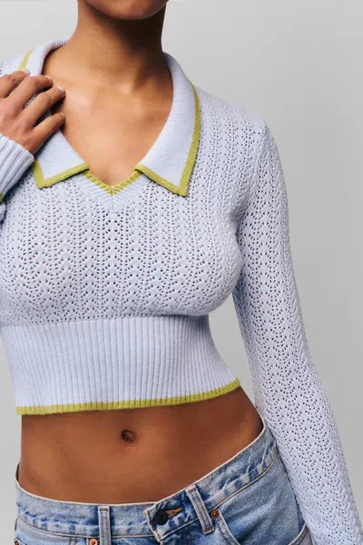 Danielle Guizio Ny Charlotte Pullover Knit In Powder Blue