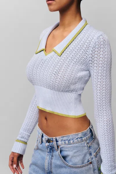 Danielle Guizio Ny Charlotte Pullover Knit In Powder Blue