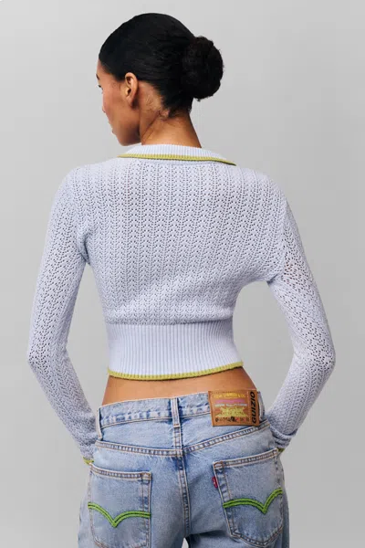 Danielle Guizio Ny Charlotte Pullover Knit In Powder Blue