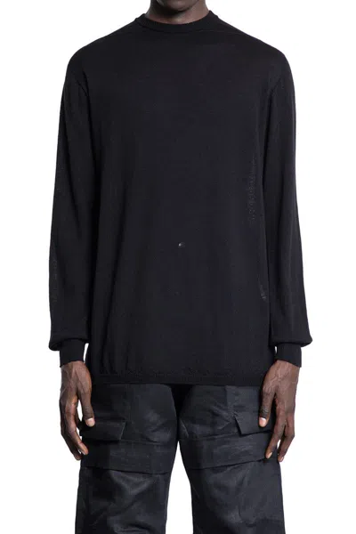 Rick Owens Crew Neck Long-sleeved T-shirt In Black