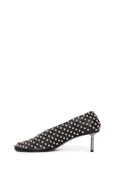 Jil Sander 50 Studded Leather Pumps In Black
