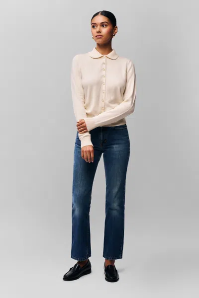 Danielle Guizio Ny Delphine Cardigan In Ivory