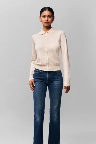 Danielle Guizio Ny Delphine Cardigan In Ivory