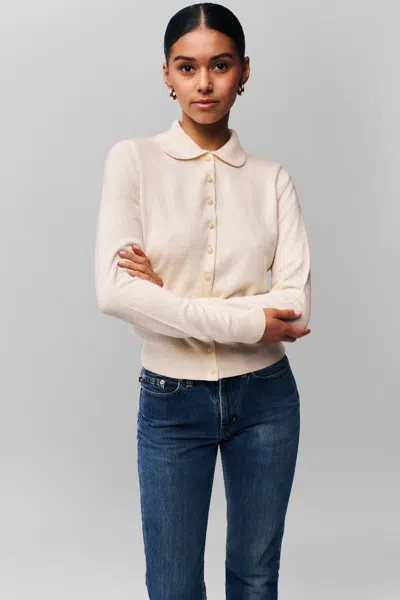 Danielle Guizio Ny Delphine Cardigan In Ivory