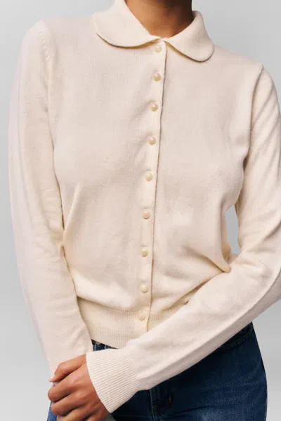 Danielle Guizio Ny Delphine Cardigan In Ivory