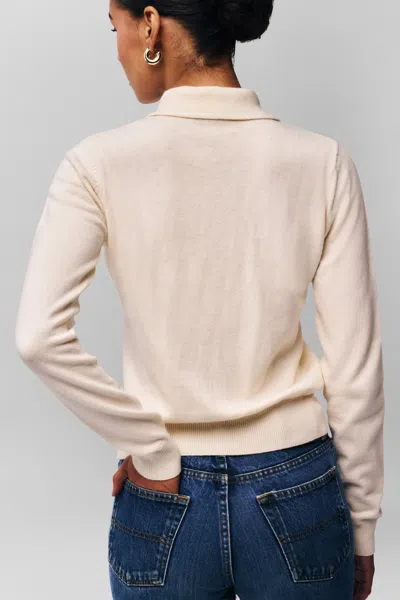 Danielle Guizio Ny Delphine Cardigan In Ivory