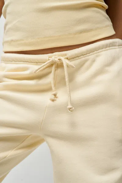 Danielle Guizio Ny Drawstring Fleece Pant In Honey Butter