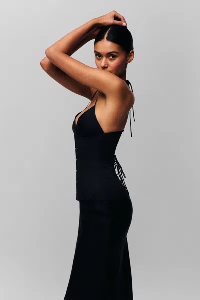 Danielle Guizio Ny Lorient Waist Corset In Black