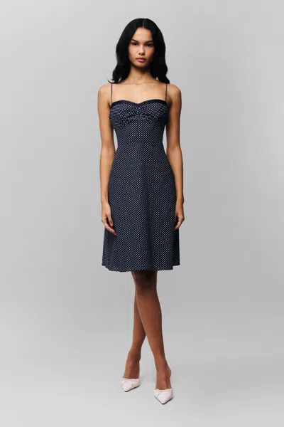 Danielle Guizio Ny Margaux Midi Dress In Navy