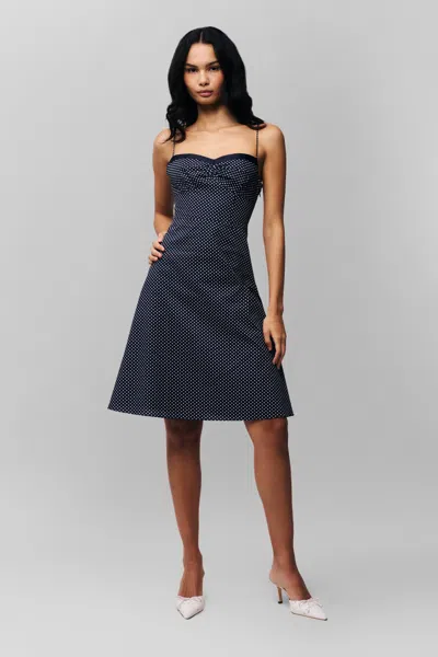 Danielle Guizio Ny Margaux Midi Dress In Navy