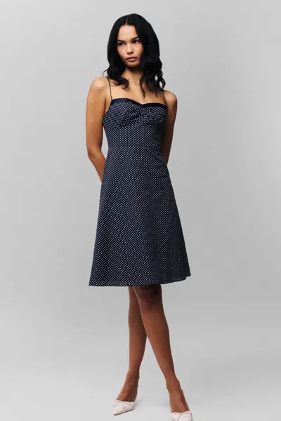 Danielle Guizio Ny Margaux Midi Dress In Navy