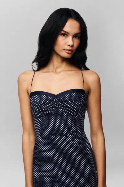 Danielle Guizio Ny Margaux Midi Dress In Navy