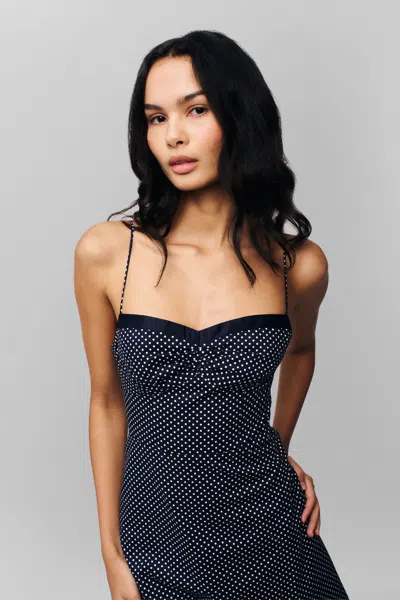 Danielle Guizio Ny Margaux Midi Dress In Navy