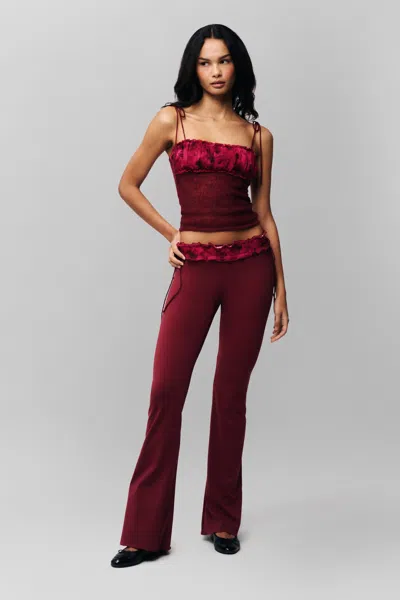Danielle Guizio Ny Ruched Chiffon Knit Tank In Pink Multi
