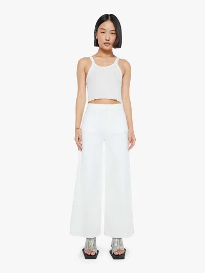 Mother Twister Skimp High Rise Flare Pants In Cream Puffs In White