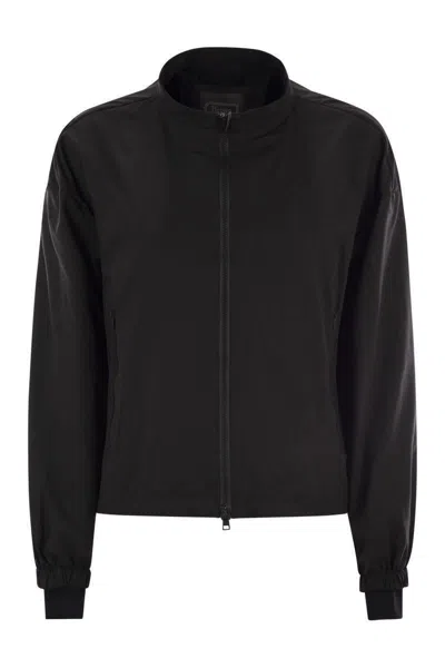 Herno Laminar Bomber Jacket With Zip In Black