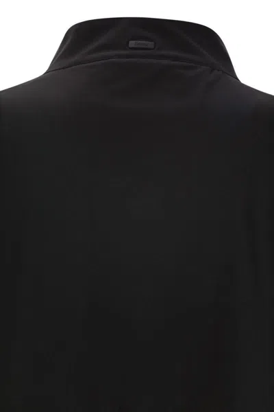 Herno Laminar Bomber Jacket With Zip In Black