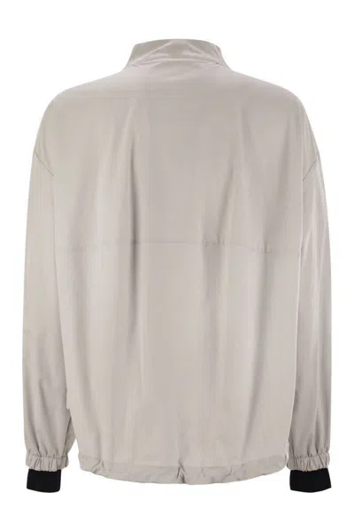 Herno Laminar Bomber Jacket With Zip In Ice