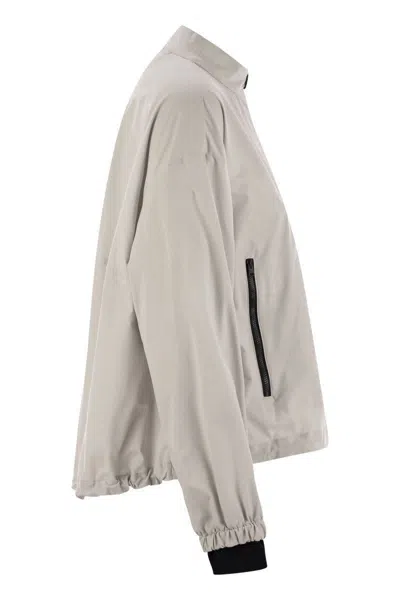 Herno Laminar Bomber Jacket With Zip In Ice