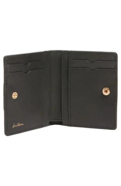 Sam Edelman Harper Monogram Folded Wallet Black Leather In Black