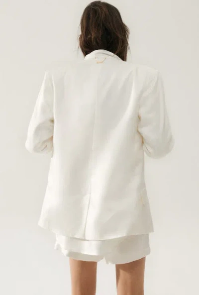 Silk Laundry Twill Miami Blazer White In White
