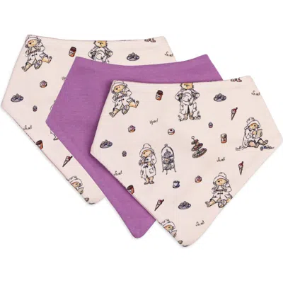L'ovedbaby X Paddington© Assorted 3-pack Organic Cotton Bandana Bibs In Multi