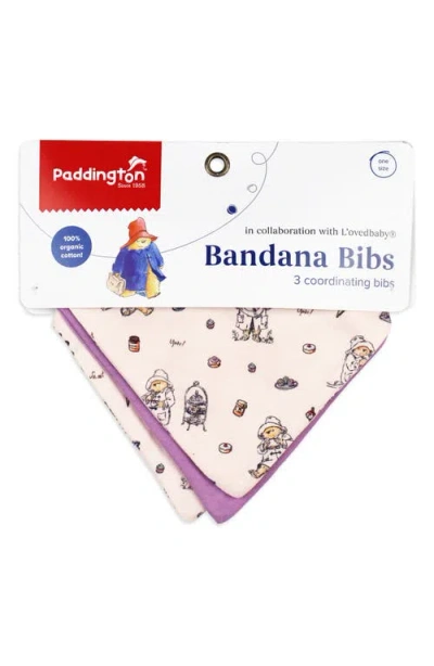 L'ovedbaby X Paddington© Assorted 3-pack Organic Cotton Bandana Bibs In Multi