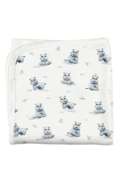 L'ovedbaby Organic Cotton Blanket In Baby Hippo