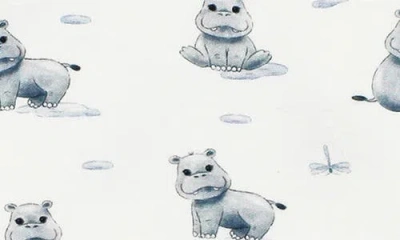 L'ovedbaby Organic Cotton Blanket In Baby Hippo