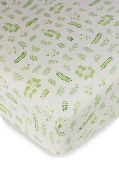 L'ovedbaby Organic Cotton Crib Sheet In Green