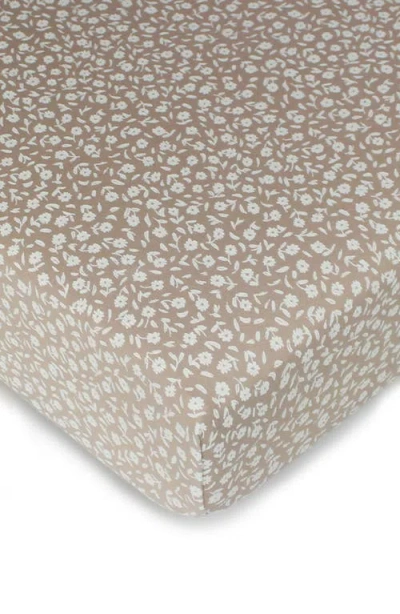 L'ovedbaby Organic Cotton Crib Sheet In Brown