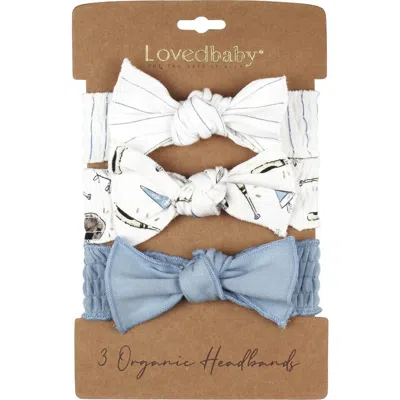 L'ovedbaby Assorted 3-pack Bow Stretch Headbands In Lets Go