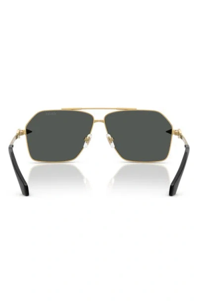 Versace Rectangular Frame Sunglasses In Black