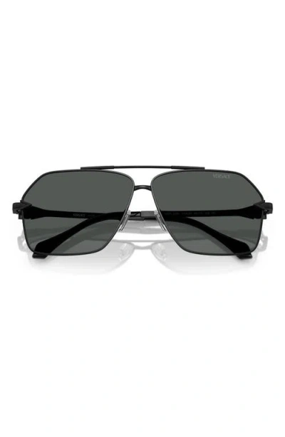 Versace 63mm Pilot Sunglasses In Matte Black